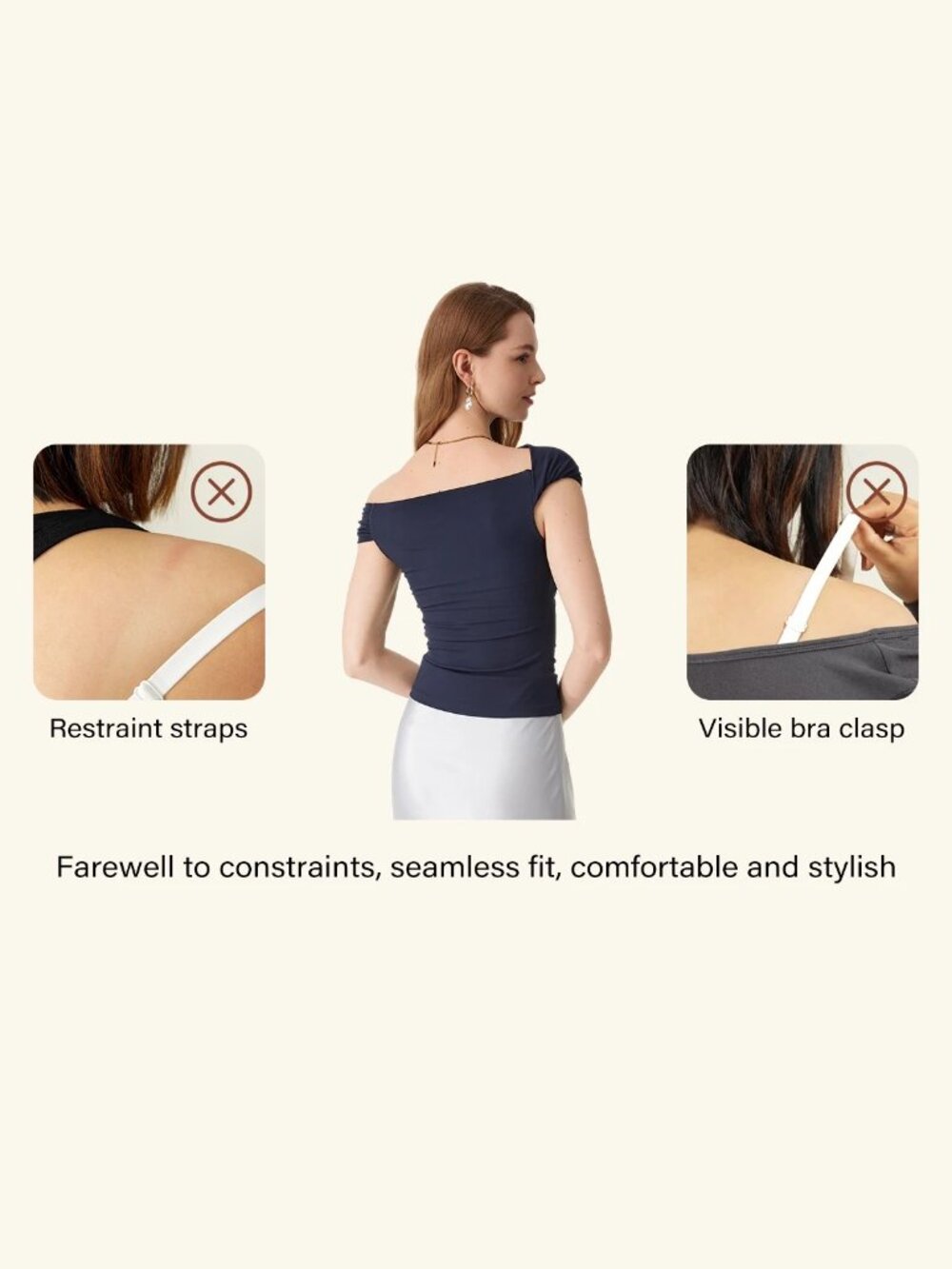 NWT OGL Top Eco-SkinKiss Multi-wear Versatile Necklines Brami Top Black M - Picture 9 of 13